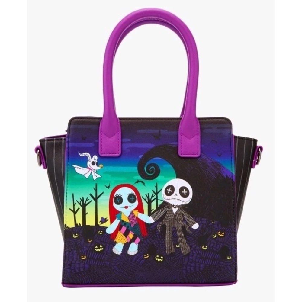 NWT Loungefly The Nightmare Before Christmas Jack & Sally Dolls Mini Satchel Bag